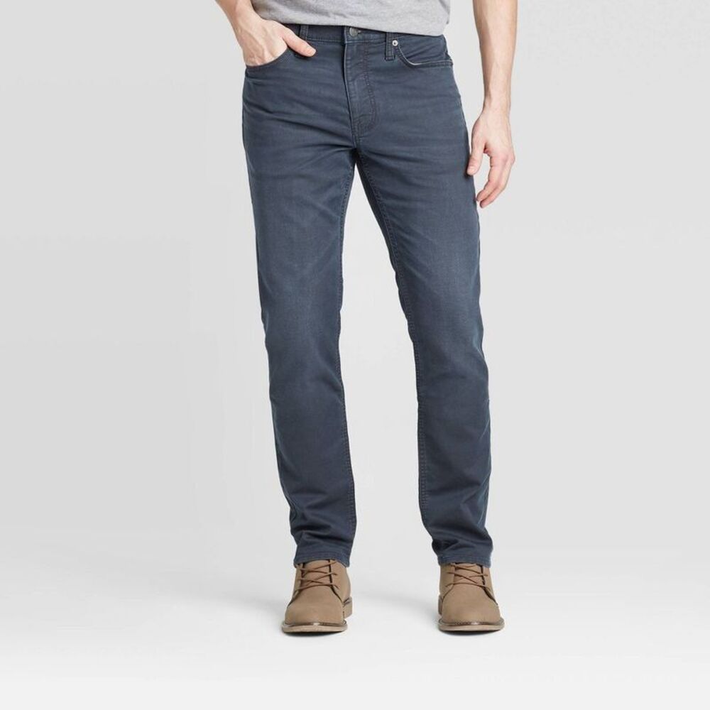 Men's Heavyweight Stretch Denim Slim Fit Jeans (34x30) - Galaxy Blue